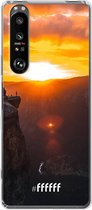 6F hoesje - geschikt voor Sony Xperia 1 III -  Transparant TPU Case - Rock Formation Sunset #ffffff