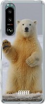 6F hoesje - geschikt voor Sony Xperia 5 III -  Transparant TPU Case - Polar Bear #ffffff
