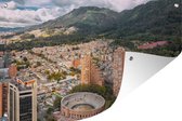 Muurdecoratie Luchtfoto van Bogota in Colombia - 180x120 cm - Tuinposter - Tuindoek - Buitenposter