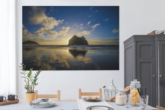 Canvas schilderij 150x100 cm - Wanddecoratie Stranden in het Nationaal park Kahurangi in Oceanië - Muurdecoratie woonkamer - Slaapkamer decoratie - Kamer accessoires - Schilderijen