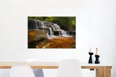Canvas Schilderij Waterval in Nationaal park Blue Mountains in Australië - 90x60 cm - Wanddecoratie