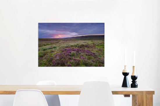 Ciel coloré sur le parc national d'Exmoor en Angleterre Toile 90x60 cm - Tirage photo sur toile (Décoration murale salon / chambre)