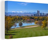 Canvas Schilderij Denver - Park - Berg - 60x40 cm - Wanddecoratie