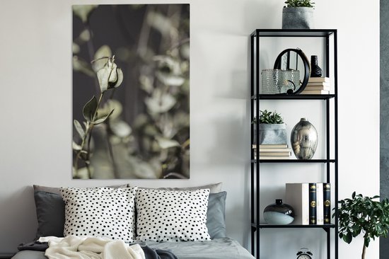 Toile de branches d'eucalyptus séchées 90x140 cm - Tirage photo sur toile (Décoration murale salon / chambre) / Peintures Fleurs sur toile