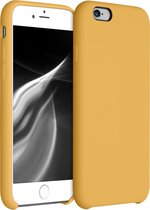 kwmobile telefoonhoesje voor Apple iPhone 6 / 6S - Hoesje met siliconen coating - Smartphone case in goud-oranje