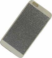 Apple iPhone Grijs Glitters back cover Bling TPU hoesje plus Gratis Tempered Glass Screenprotector met Cleaning Set