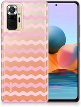 GSM Hoesje Xiaomi Redmi Note 10 Pro Bumper Hoesje Waves Roze