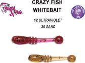 Crazy Fish Whitebait  - 2 cm - 12 - ultraviolet - 30 - sand