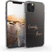 kwmobile telefoonhoesje voor Apple iPhone 12 Pro Max - Hoesje voor smartphone - Live Laugh Love design