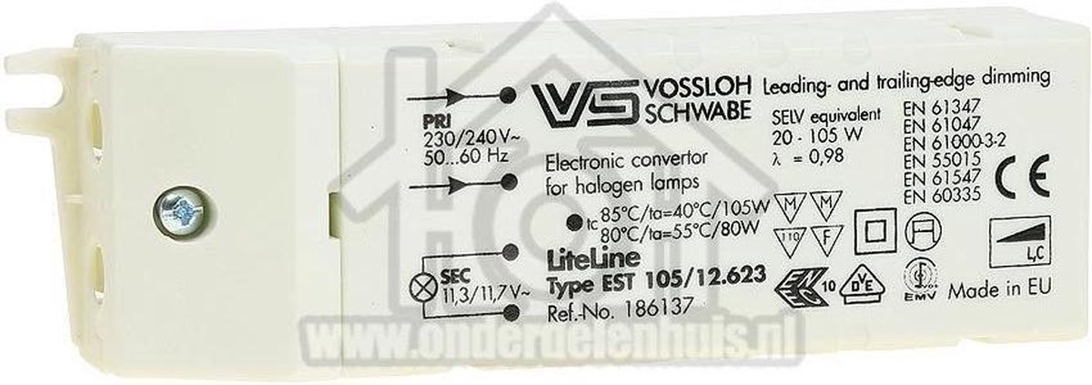 Novy Trafo Van verlichting D7110, D7180, D7090, D820 563826782