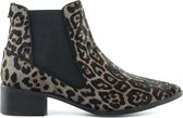 Maruti  - Fynn Enkellaars Hairon Leer - Womens - Cheetah Grey Black - 36