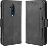 Voor OnePlus 7T Pro Wallet Style Skin Feel Kalfspatroon lederen hoes met aparte kaartsleuf (zwart)