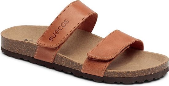 Suecos Hilda slippers dames maat 38 - cognac - comfortabel - schokabsorberend - antibacterieel - demping