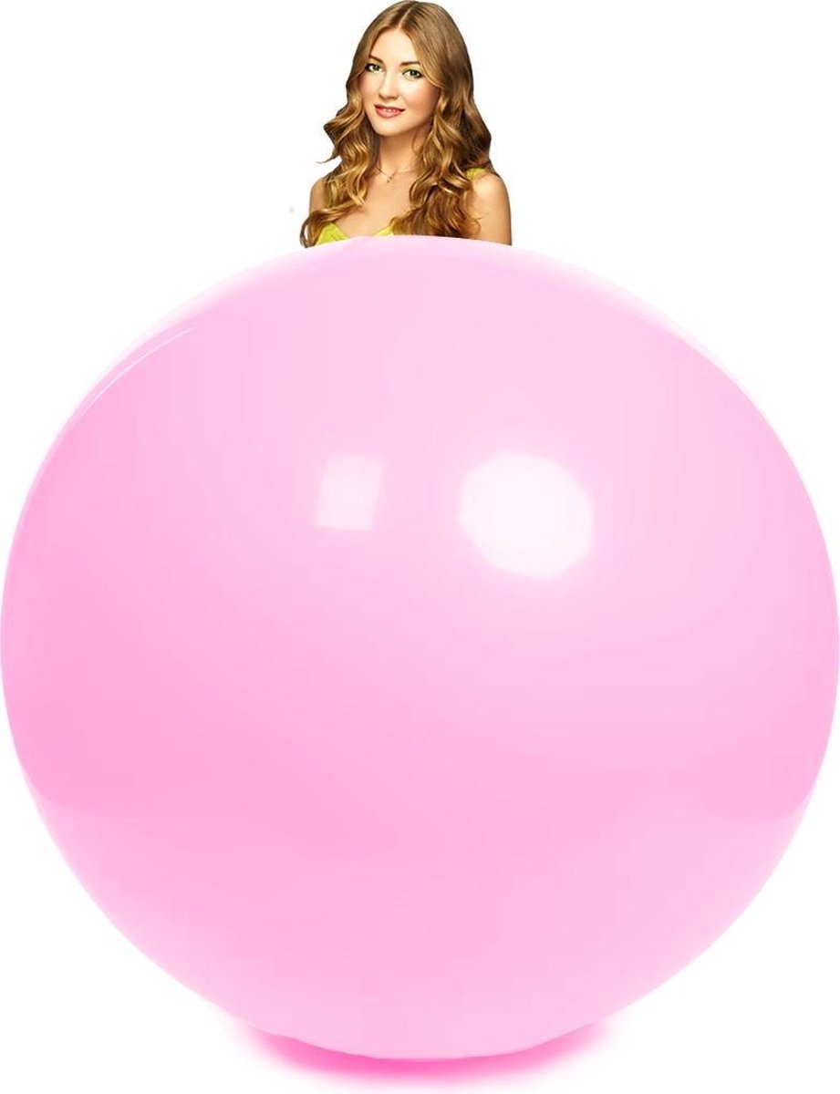 Mega ballon pink 100 centimeter doorsnee.
