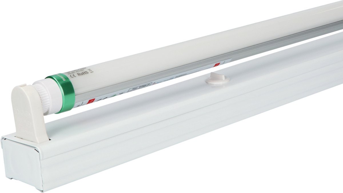 HOFTRONIC - LED TL armatuur 120cm - T8 fitting - flikkervrij - 4000K Neutraal wit licht - 18W 2880lm (160lm/W) vervangt 42 Watt - 5 jaar garantie