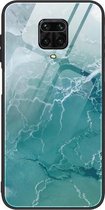 Voor Geschikt voor Xiaomi Redmi Note 9S / Note 9 Pro beschermhoes van marmerpatroonglas (DL04)