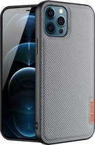 DUX DUCIS Fino-serie PU + TPU beschermhoes voor iPhone 12 Pro Max (blauw)