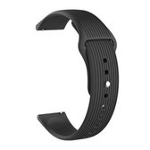 20 mm universele verticale graan omgekeerde gesp vervangende riem horlogeband (zwart)