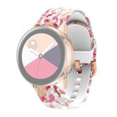 Voor Samsung Galaxy Watch 42 mm siliconen print vervangende band horlogeband (roze paardebloem)