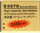 2450 mAh hoge capaciteit Gold Business-batterij voor Galaxy S Mini / S5570 / S5750 / S7230