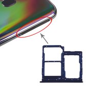 SIM-kaarthouder + SIM-kaarthouder + Micro SD-kaarthouder voor Galaxy A40 (donkerblauw)