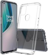 Voor OnePlus Nord N10 5G schokbestendig krasbestendig TPU + acryl beschermhoes (transparant)