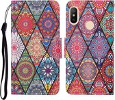 Voor Xiaomi Redmi Note 6 Pro Gekleurde Tekening Patroon Horizontale Flip Leren Case met Houder & Kaartsleuven & Portemonnee & Lanyard (Rhombus Totem)