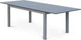 sweeek - Uitschuifbare tafel - chicago - tafel en aluminium 175/245cm avec extallonge