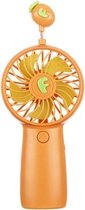 Cartoon Handheld Fan Lichtgevende USB Desktop Fan (Orange Radish)