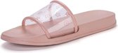 Eenvoudige en stijlvolle comfortabele en draagbare transparante pantoffels voor dames (kleur: roze, maat: 38)