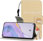 Voor Huawei Nova 7 Pro Gekleurde Tekening Horizontale Flip Leren Case met Houder & Kaartsleuf & Portemonnee (Shiba Inu)