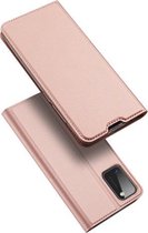 Voor Samsung Galaxy A41 DUX DUCIS Skin Pro Series horizontale flip PU + TPU lederen tas, met houder en kaartsleuven (rose goud)