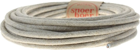 Snoerboer Naturals: Rond linnen strijkijzersnoer - meters aan een 1 stuk - prijs per meter