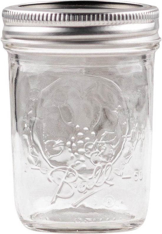 Mason Jar Half Pint Smalle Opening 240 ml 12 stuks