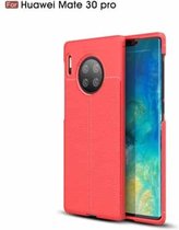 Voor Huawei Mate 30 Pro Litchi Texture TPU schokbestendig hoesje (rood)