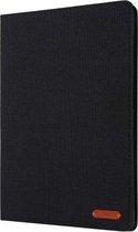 Voor iPad 10.2 doekstijl TPU platte beschermende schaal (zwart)