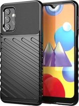 Voor Samsung Galaxy A32 Thunderbolt schokbestendige TPU beschermende zachte hoes (zwart)