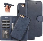 Voor iPhone 6 Plus KLT888-2 Retro 2 in 1 afneembare magnetische horizontale flip TPU + PU lederen tas met houder & kaartsleuven & fotolijst & portemonnee (donkerblauw)