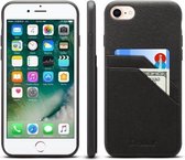 Voor iPhone 7/8 Denior V1 luxe auto koeienhuid lederen beschermhoes met dubbele kaartsleuven (zwart)