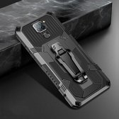 Voor Xiaomi Redmi Note 9 Machine Armor Warrior schokbestendige pc + TPU beschermhoes (zwart)