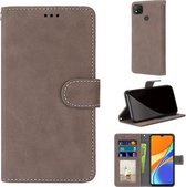 Voor Xiaomi Redmi 9C Retro Frosted Horizontale Flip PU lederen tas met houder & kaartsleuven & portemonnee & fotolijst (bruin)