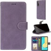 Voor LG Stylo 7 5G Retro Frosted Horizontale Flip PU lederen tas met houder & kaartsleuven & portemonnee & fotolijst (paars)