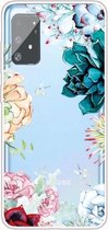 Voor Galaxy A91 / S10 Lite 2020 schokbestendig geverfd transparant TPU beschermhoes (Gem Flower)