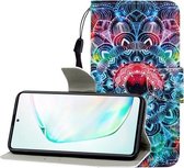 Voor Galaxy A81 Gekleurde tekening Horizontale flip lederen tas met houder & kaartsleuf & portemonnee (Mandala)