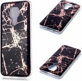 Voor Huawei Mate 30 Lite / nova 5i Pro Plating Marble Pattern Soft TPU beschermhoes (zwart goud)