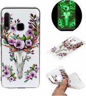 Voor Galaxy A70e Luminous TPU mobiele telefoon beschermhoes (Flower Deer)