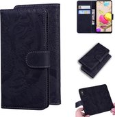 Voor LG K42 Tiger Embossing Pattern Horizontale Flip lederen tas met houder & kaartsleuven & portemonnee (zwart)