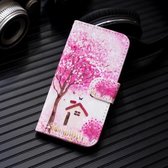3D-schilderijpatroon Gekleurde tekening Horizontale Flip PU-lederen hoes met houder & kaartsleuven & portemonnee voor Huawei P30 Lite (boomhut)