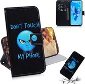 Schilderen Patroon Gekleurde Tekening Horizontale Leren Flip Case met Houder & Kaartsleuven & Portemonnee voor Huawei P20 Lite 2019 / Nova 5i (Anger)