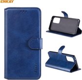 Voor Samsung Galaxy A72 5G ENKAY Hat-Prince horizontale flip PU lederen tas met houder & kaartsleuven en portemonnee (donkerblauw)